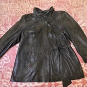 Кожаная куртка с лазерной обработкой 50-52 р. XXL