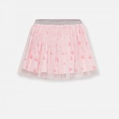 Розовая фатиновая юбка на девочку 134-140 см, 8-10 лет в сердечки