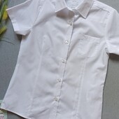 Дитяча біла сорочка 8-9 років блузка для дівчинки
