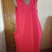 Плаття яскраво червоне з трикутним вирізом asos р. 10