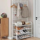 Универсальная вешалка для одежды New simple floor clothes rack size 60X29.5X151 см белая и черная
