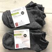 Чоловічі шкарпетки короткі темно-сірі livergy упаковка 3 пари розмір 43-46.