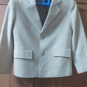 Бежевый льняной пиджак в идеале на 2-3 года
