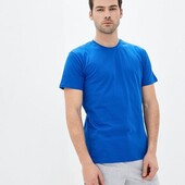 ⇑ Базова футболка з бавовни синя, розмір М