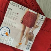 Esmara брендовая юбка мини спереди кружево цвет марсала размер S