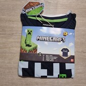 Minecraft! Трикотажная футболка для мальчика! 134/140! Лот 5600
