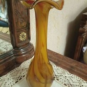 Велика ваза з кольорового скла Німеччина 