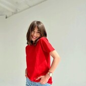 ⇑ Базова жіноча футболка з бавовни, червоний, розмір ХL
