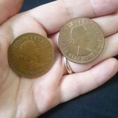 Монета 1 пенни Великобритания 1967 год 