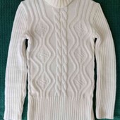 білосніжний білий светр в'язаний вовна шерсть