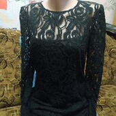 Вечернее платье из гипюра(на подкладке) на женщину M/L,см.замеры