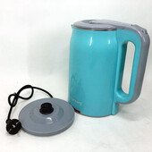 Чайник електричний Rainberg RB-2247 2000Вт 2л, тихий електричний, безшумний чайник. Колір: блакитний