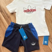 Adidas комплект футболка+шорти 100% бавовна хлопчику 12-18 міс 86 ріст.
