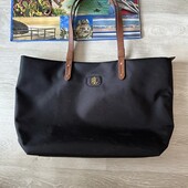 Брендовая черная сумка шоппер