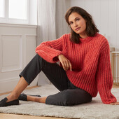 ☘ Крутезний вовняний светр об'ємної в'язки від Tchibo (Німеччина), р.: 46-48 (40/42 євро)