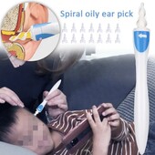 Спиральное Устройство для безопасной чистки ушей со сменными насадками.