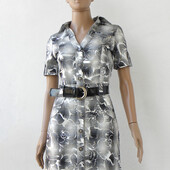 Вишукане плаття-сорочка з принтом 44р (38 евро),без поясу