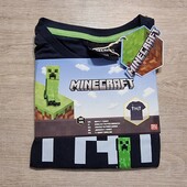 Minecraft! Трикотажная футболка для мальчика! 122/128! Лот 5800