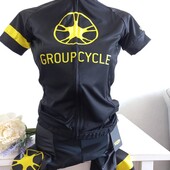 Розпродаж! Technogym комплект велошорты+ футболка для езды на велосипеде сайкл тренировок M