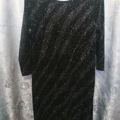 Нарядное платье с люрексом на женщину M/L,см.замеры