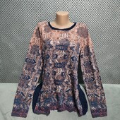 Женская комбинированная блузка/кофточка с ажурной спинкой, р.40/42(евро)