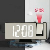 Часы настольные с проекцией времени на потолок , лёд дисплеем и будильником