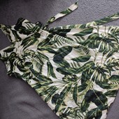 H&m L, трикотажна сукня тропічне листя, з органічного котону