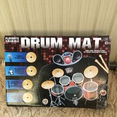 Drum Playmat 8 мелодій, регульована гучність, 2 режими, сенсорні барабанні палички та навушники