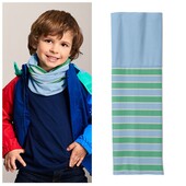♕ Багатофункціональний шарф із вторинної переробки, синьо-зелений, Tchibo (Німеччина)