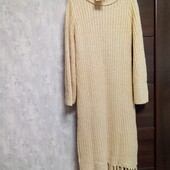 Брендовое новое вязаное платье р.10-16 оверсайз.