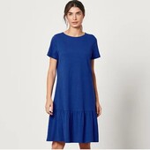 Сукня з джерсі з воланом, кобальтово-синій від tchibo (німеччина) розмір 36 евро=42-44