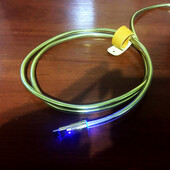 Мощный зарядный data-кабель micro-usb (200см) Tesla design gold