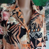 Яркая стильная блуза-туника Тропиканка для пышненьких модниц.