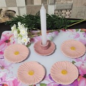 Тарілочка у вигляді квіточки рожева 10,5 см Порцеляна Нова