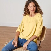 Сорочка - блуза з рукавом 3/4 із суміші бавовни та модалу від Tchibo(німеччина) розмір 36 евро=42-44
