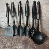 Набір кухонних приладів: 6 предметів, приладдя для кухні: лопатка, черпак та інше