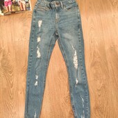 Стрейчеві джинси рванки New Look на дівчинку в гарному стані, р.134-140, 9-10 років
