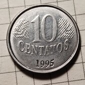 Монета Бразилії 10 сентавос 1995