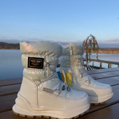 Зимові дутики сапоги Tom.m 28-33р, дівчинка, білі арт 1259