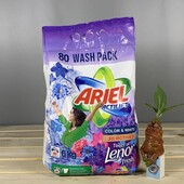 Порошок для стирки в пакете, универсальный Ariel Universal + Lenor., 6 KG