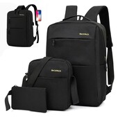 Рюкзак городской 3в1 Backpack 9018 дорожный комплект черный