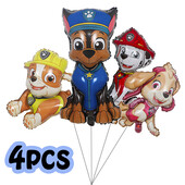 Фальговані надувні кульки Щенячий патруль PAW patrol, 4 героя,