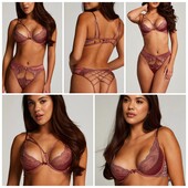 Hunkemoller private collection! Спокусливий жіночий бюстгальтер на кісточках 85С rose brown! Лот 539