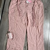 Класні натуральні літні штани батал великій розмір 50% viscose 35% cotton 15% linen