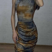 Стильна трендова сукня в рубчик , XS S