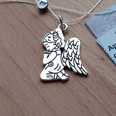 Новый серебряный кулон в виде ангела. 925 проба.