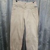 Джинсы белобежевые"варёнки" на женщину XL/XXL,см.замеры