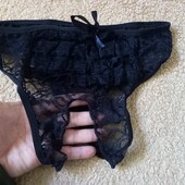 ♡Ажурные трусики с открытой промежностью