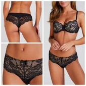 Hunkemoller! Шикарні Жіночі труси з мереживом 2Хл розмір caviar! Лот 237