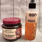 Маска Garnier та спрей для волосся Eon gold argana